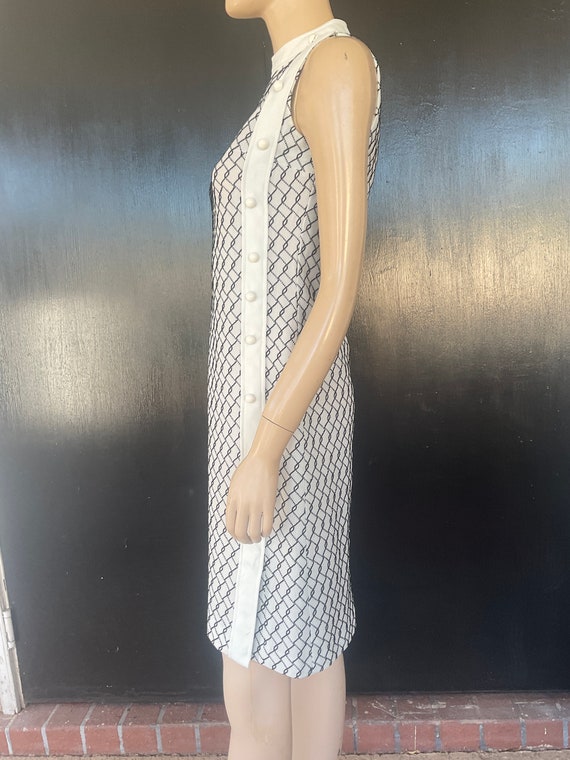 1970s white and blue R&K dress - image 2