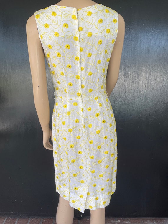 1960s yellow and white Henry Rosenfeld dress - image 2