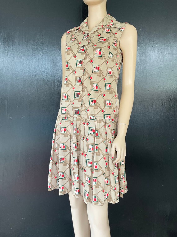 1970s beige nylon dress