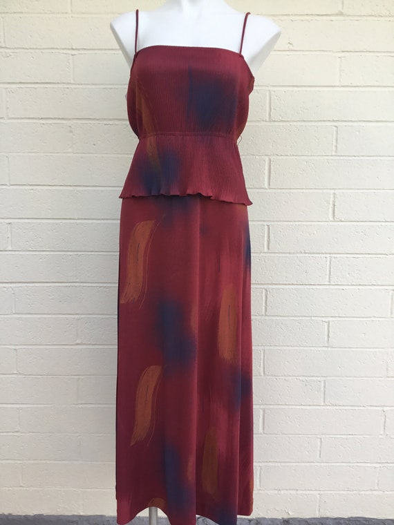 1970s Vintage polyester disco dress
