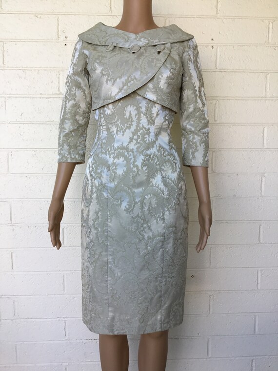1950s early 1960s vintage Mardi Gras sheath dress