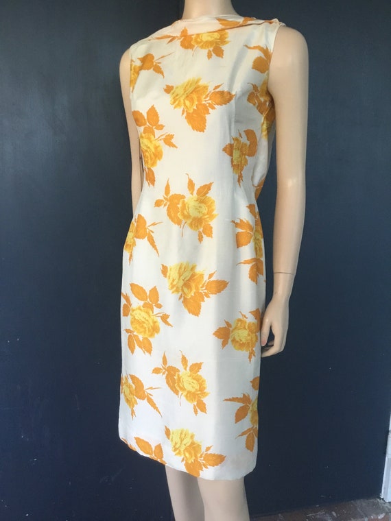 1960s Carol Craig silk floral dress - image 1