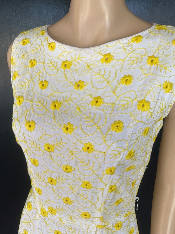 1960s yellow and white Henry Rosenfeld dress - image 4