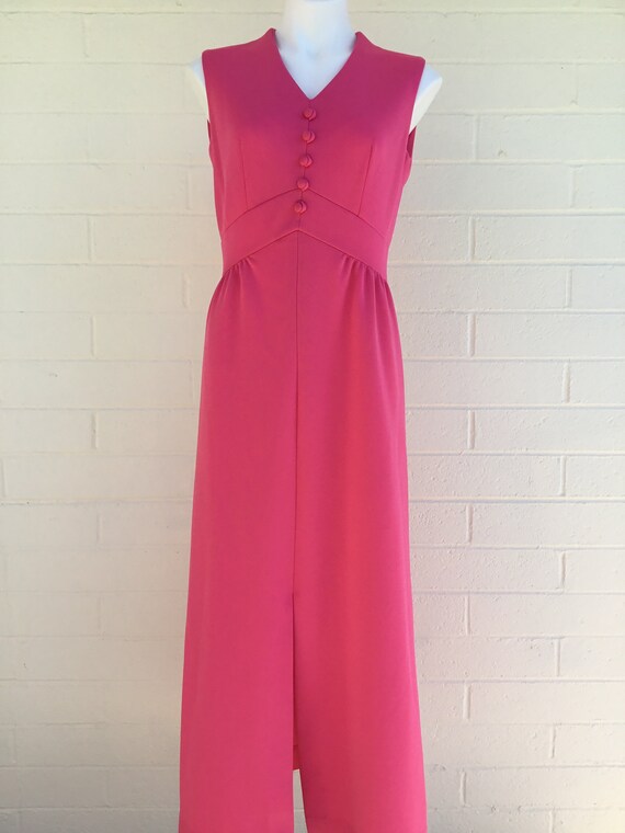 1970s Andrea Gayle poly dress