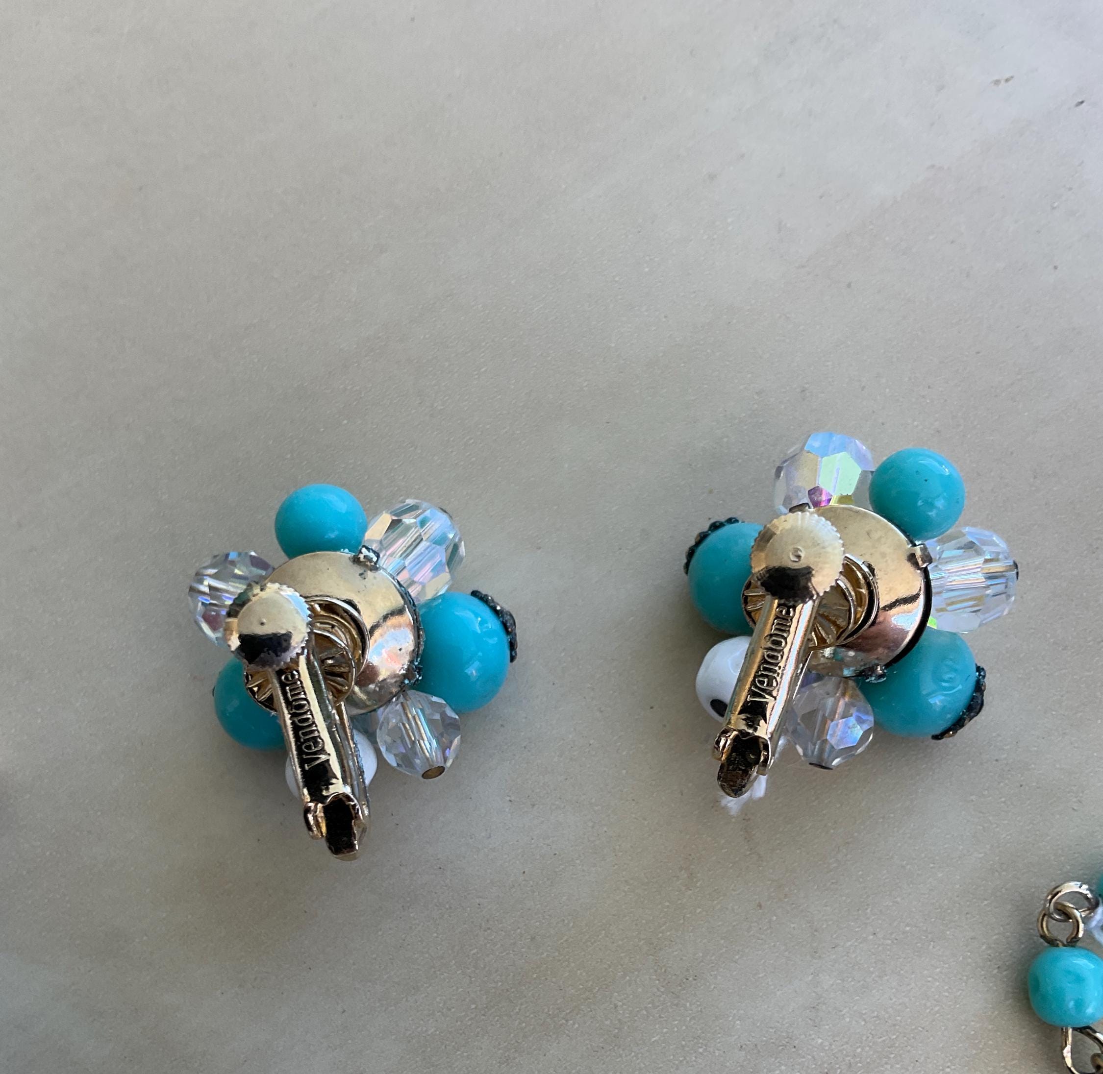 1950年代 1960年代 ヴァンドーム ターコイズとホワイトのコスチューム