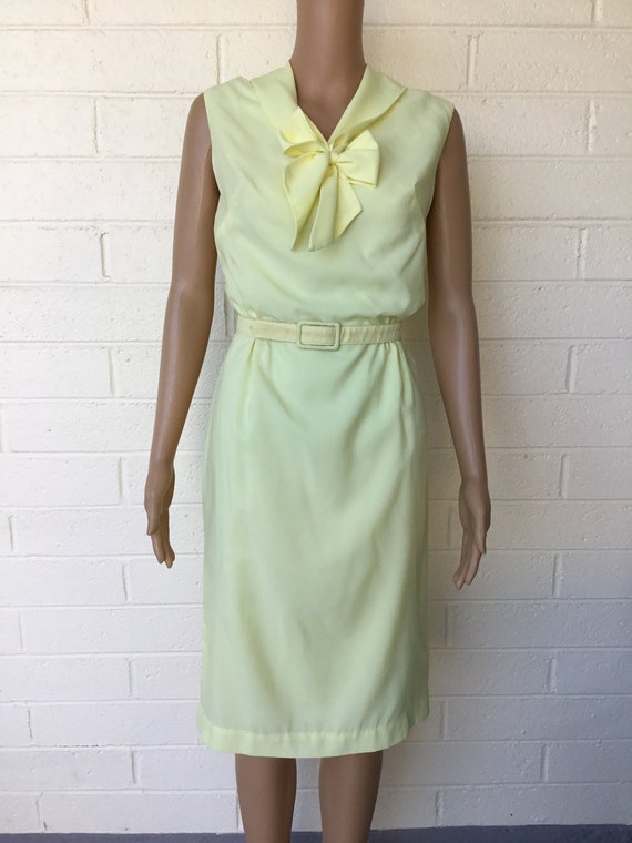 1960s yellow Dacron dress