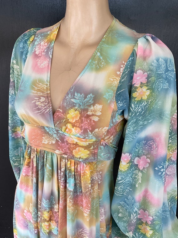 1970s multicolor maxi dress - image 5