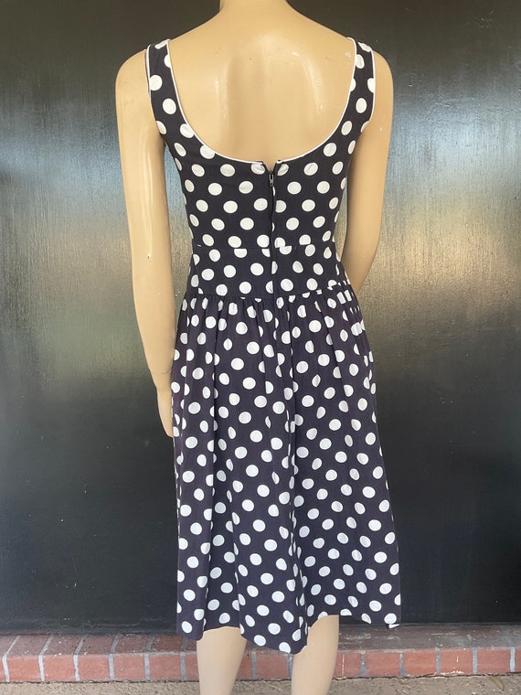 1980s black and white Lanz dress - image 6