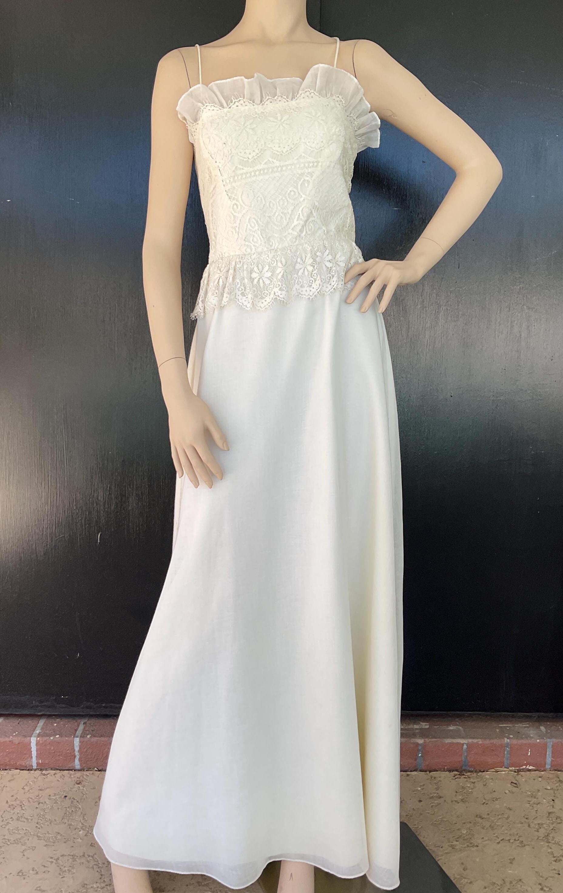 1970年代 オフホワイト マキシ サンドレス ヴィンテージ - Etsy 日本