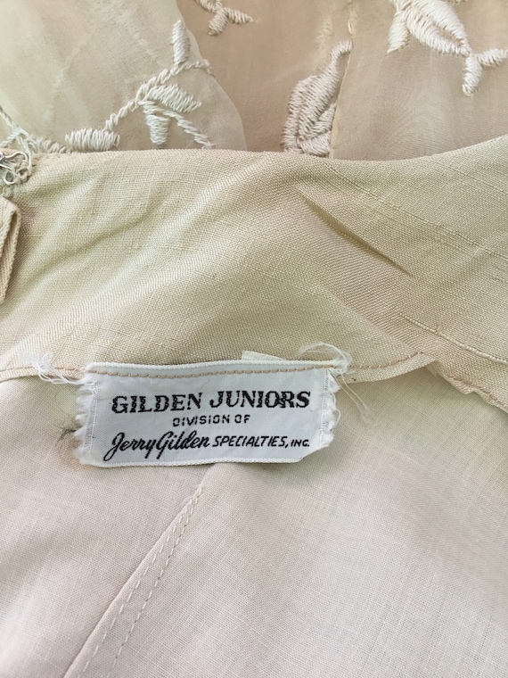 1950s pale gold Gilden Juniors dress - image 8