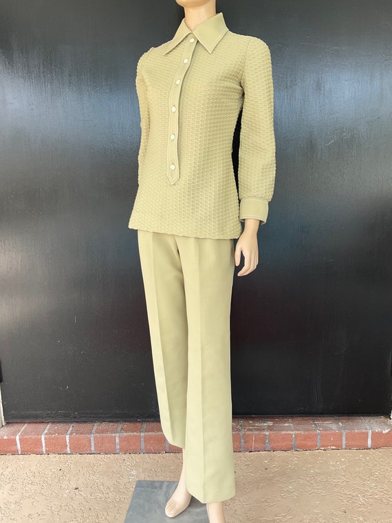 1970s green Butte Knit pantsuit