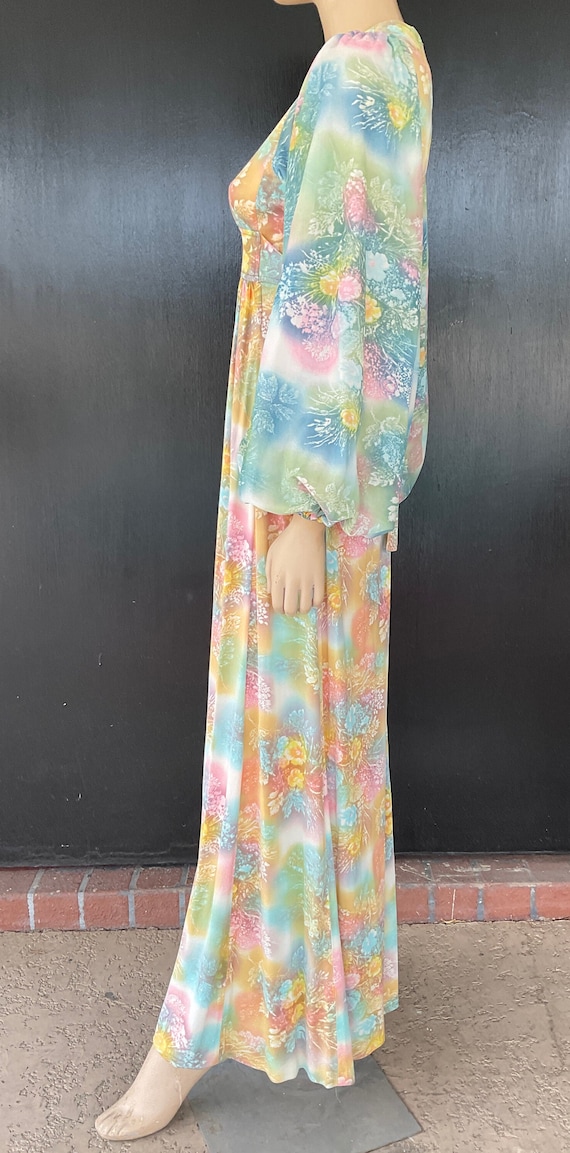 1970s multicolor maxi dress - image 2