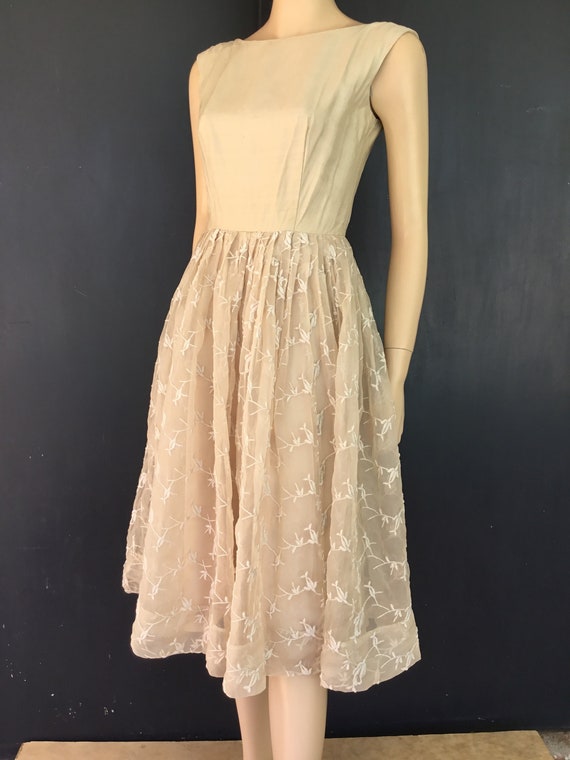 1950s pale gold Gilden Juniors dress - image 1