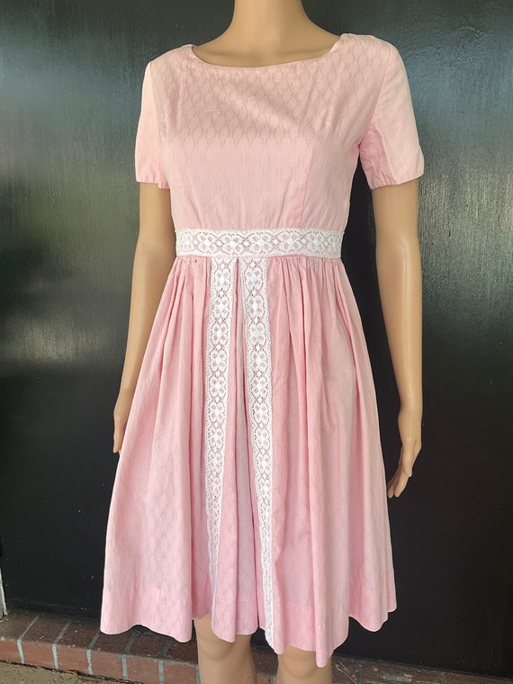 1950s pink Miss Rose dress