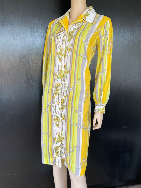 1970s yellow NPC Fashions dress