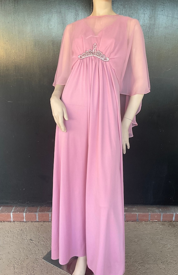 1970s light mauve dress
