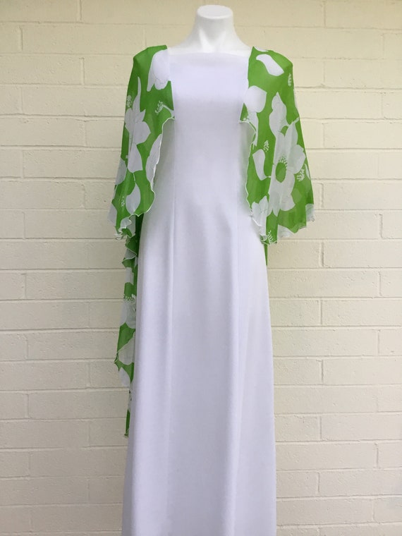 1970s Maxi dress hostess gown