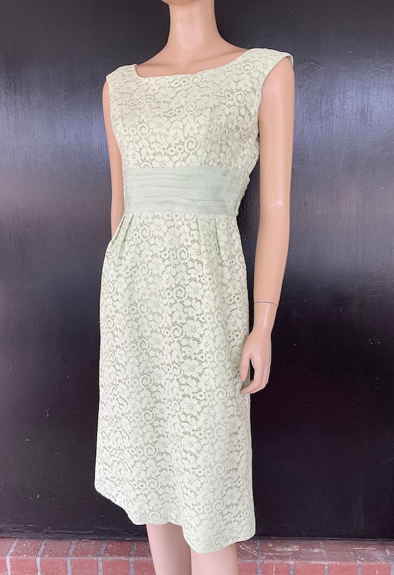 1950s pale green Lorrie Deb dress