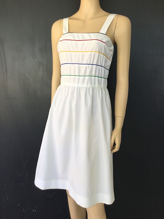 1980s Act I NY white sundress