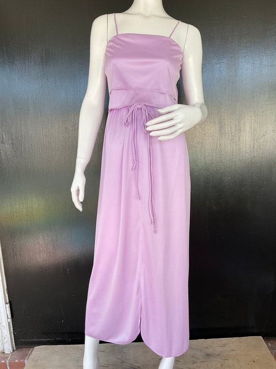 1970s lilac maxi dress