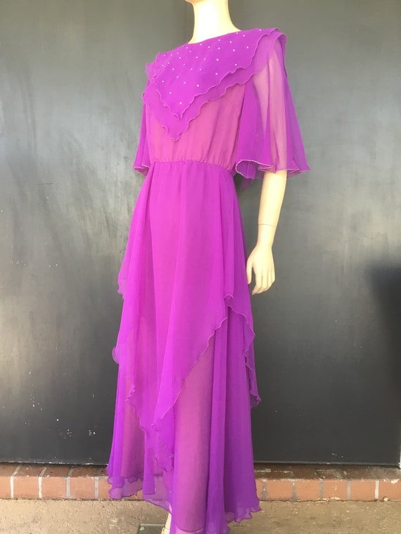 1970s Mike Benet formals chiffon gown