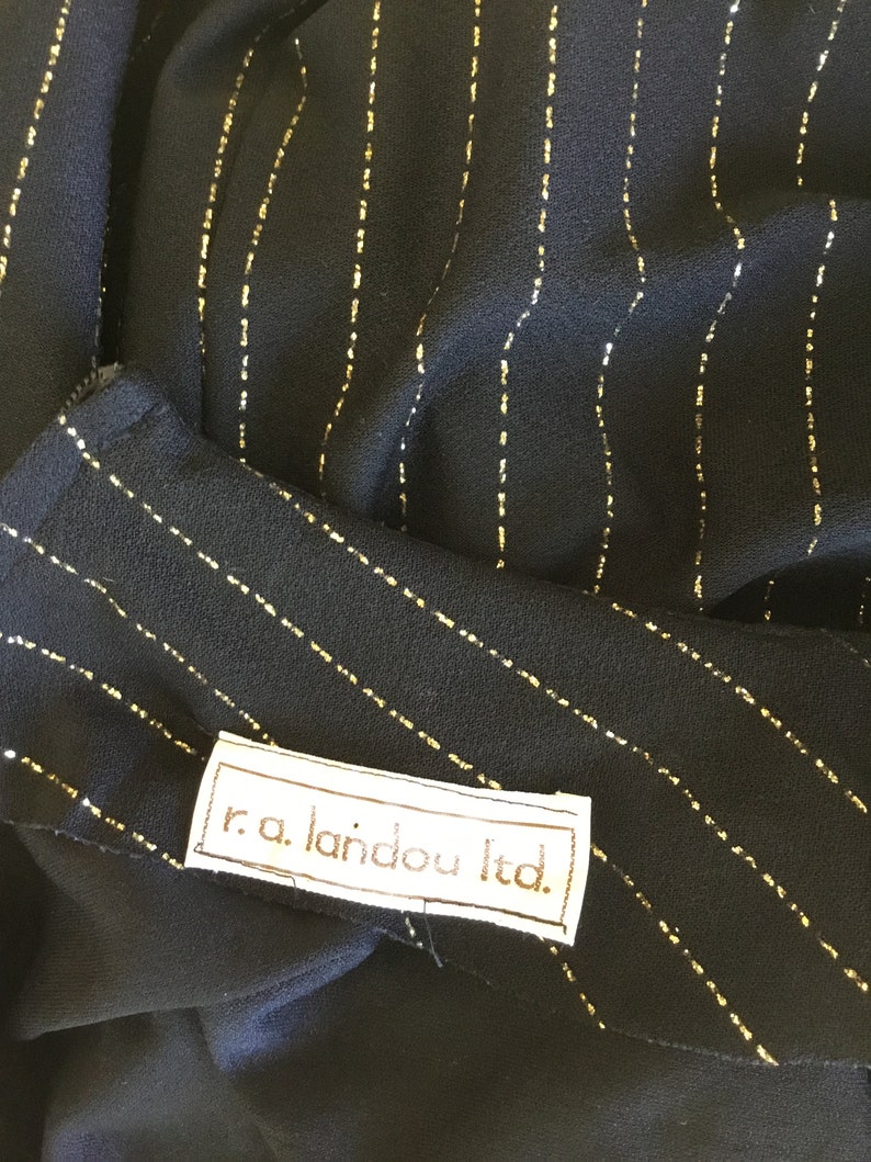 1970s black and gold r.a Landau jumpsuit