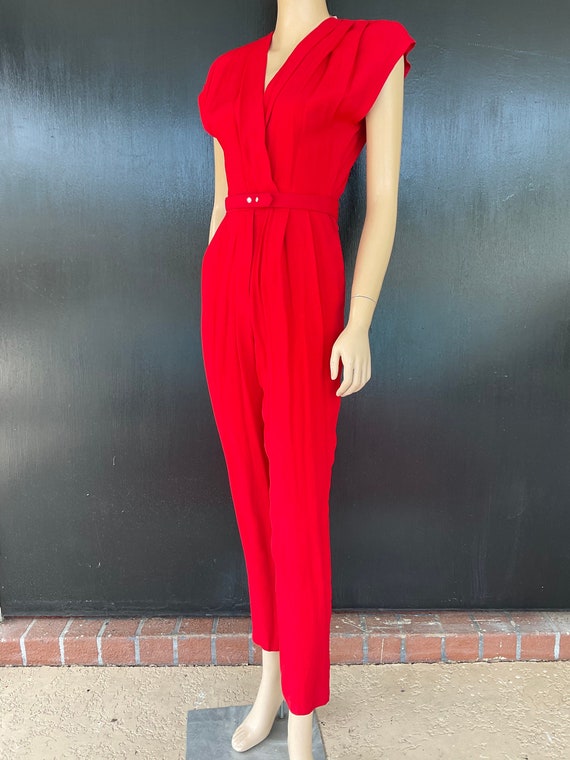 1980s red Barbara Barbara jumpsuit