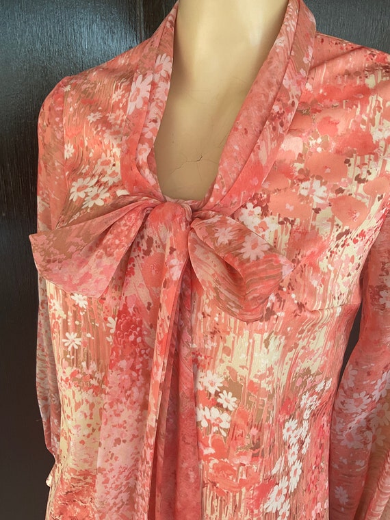1970s pink and peach dress - image 4
