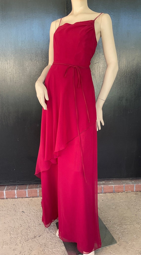 1970s burgundy Bianchi dress