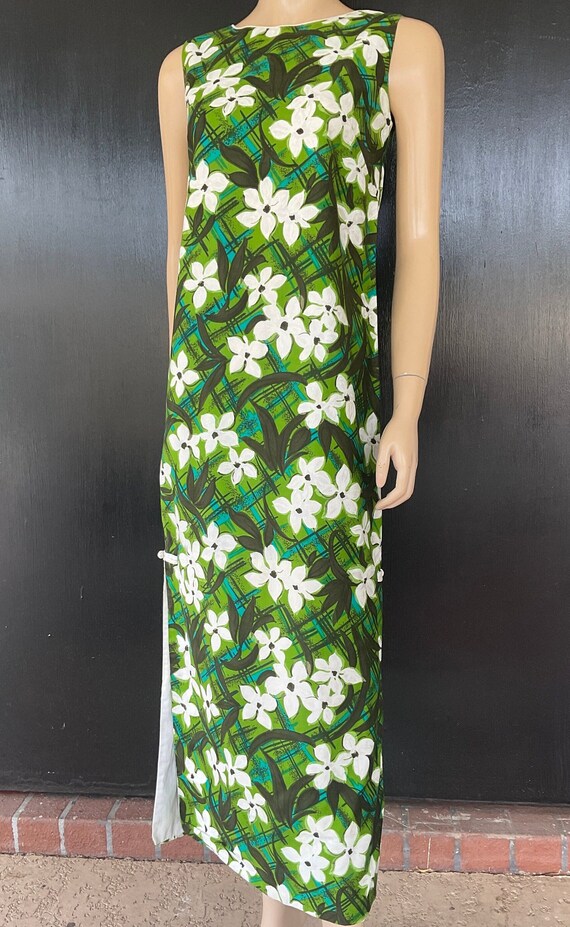 1960s white and green Island Casuals dress