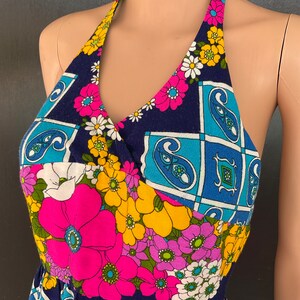 1970s multicolor maxi dress image 2