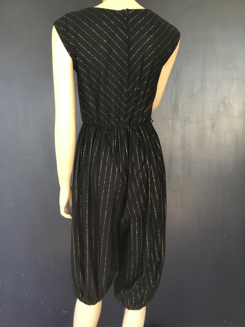 1970s black and gold r.a Landau jumpsuit