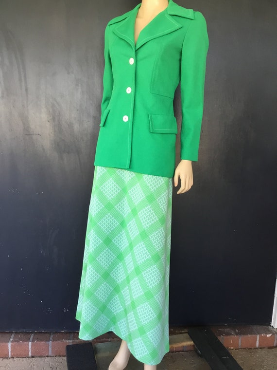 1970s Koret of California two piece maxi dress