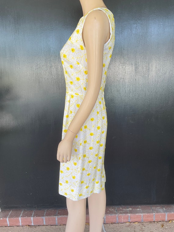 1960s yellow and white Henry Rosenfeld dress - image 3