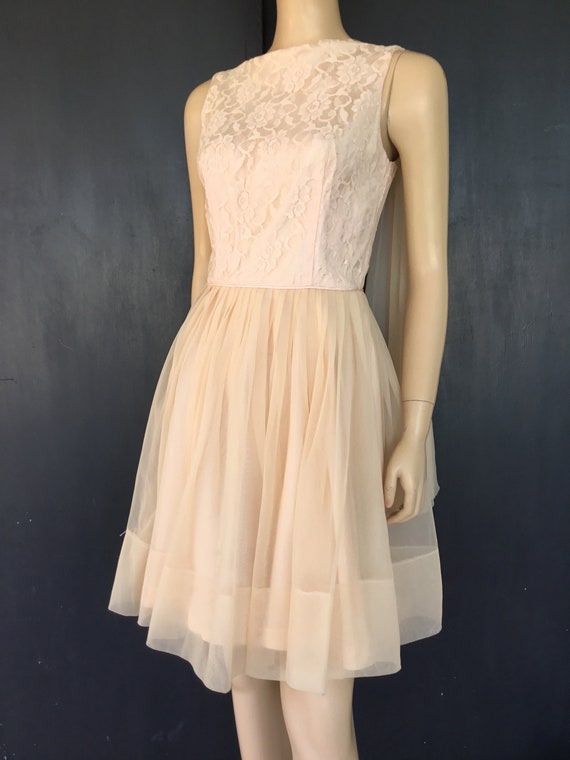 1960s pale pink dress