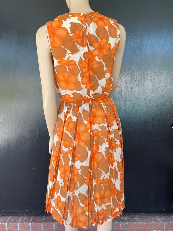 1960s white and orange dress - image 5