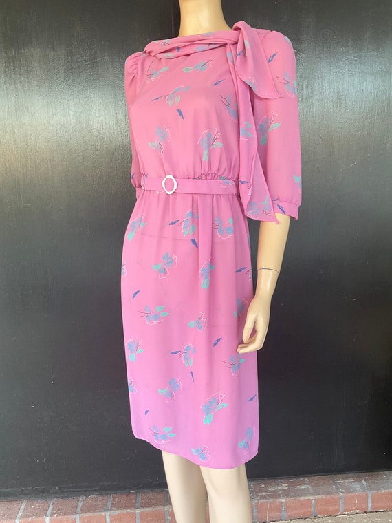 1980s mauve Alison Peters dress