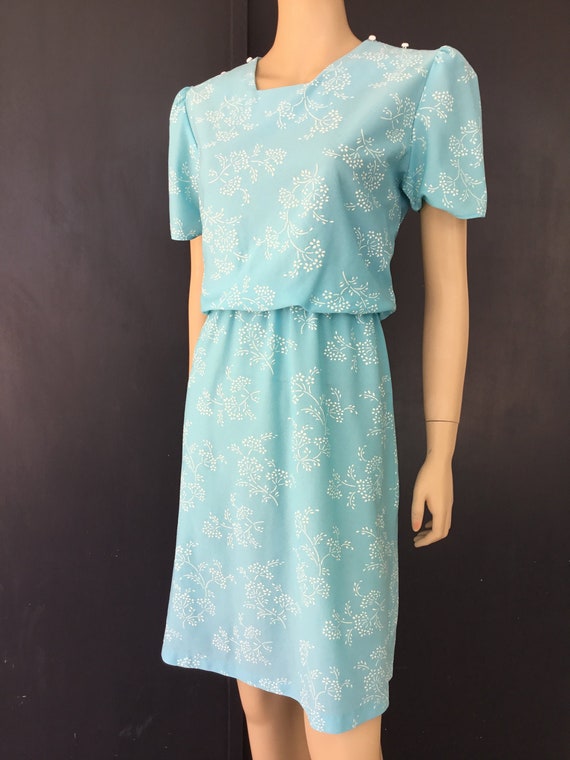 1980s Glamax poly pullover secretary dress