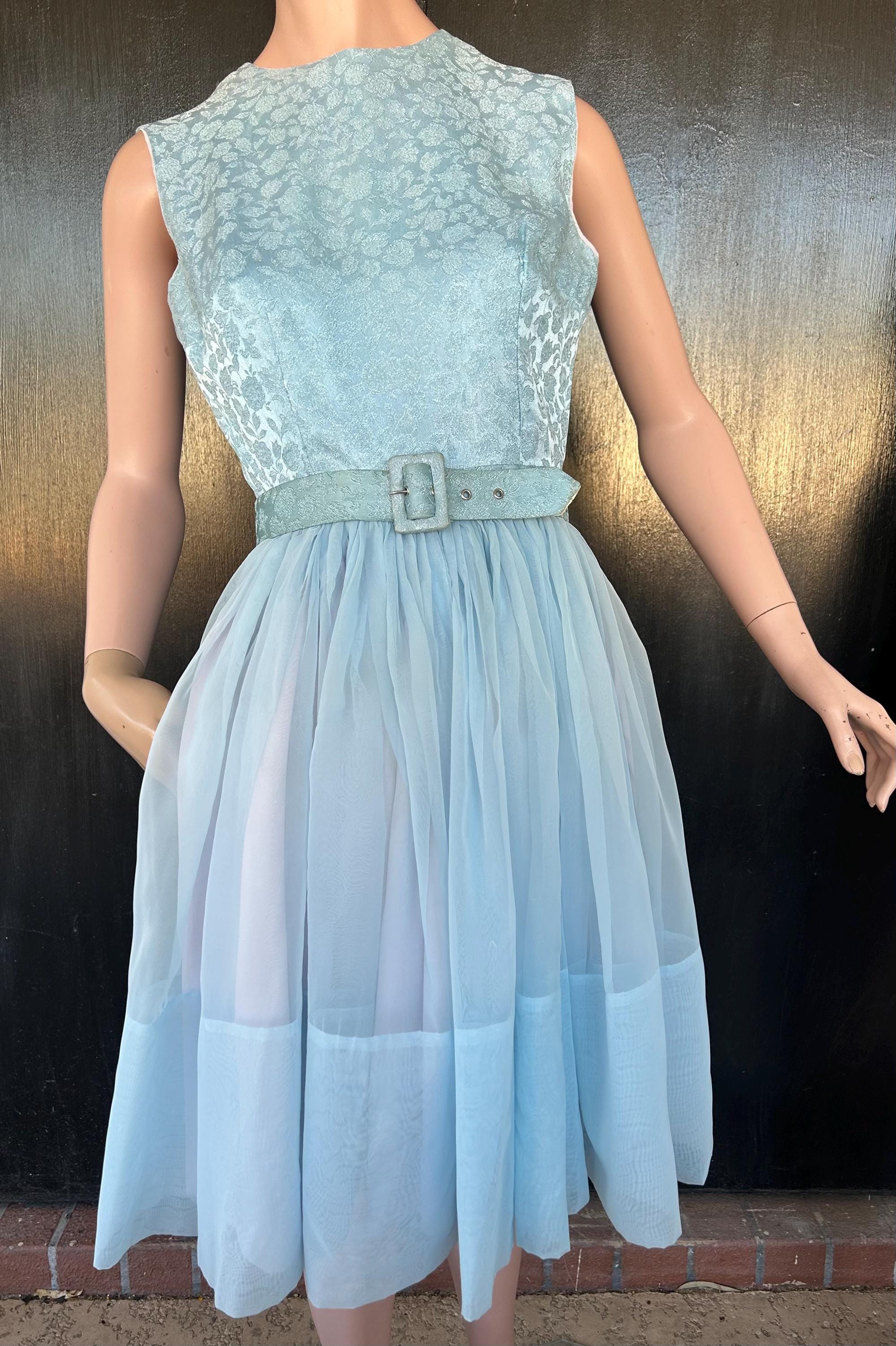 old fashioned light blue dress Lily main image 1