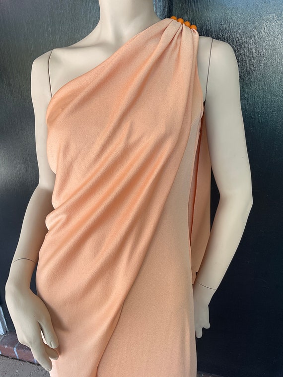1970s light orange dress - image 6