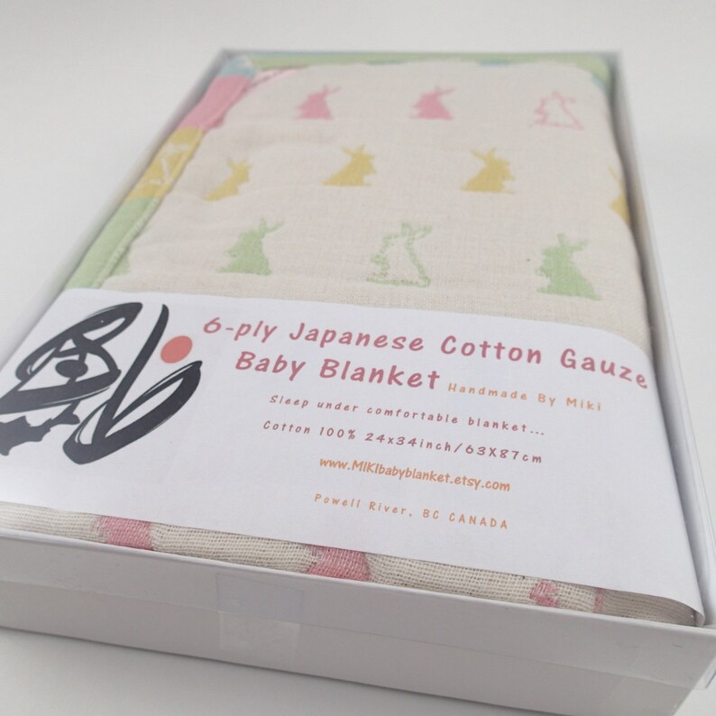 Easter bunny baby girl blanket pastel bedding blanket pink Etsy