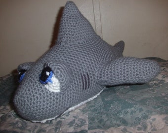 Baby Great White Shark Stuffed Animal, Plushy, Softy, Handmade toy