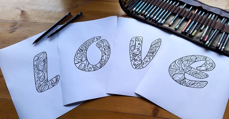 Download Adult Zentangle Coloring Floral Alphabet Art Collectibles Digital Kromasol Com