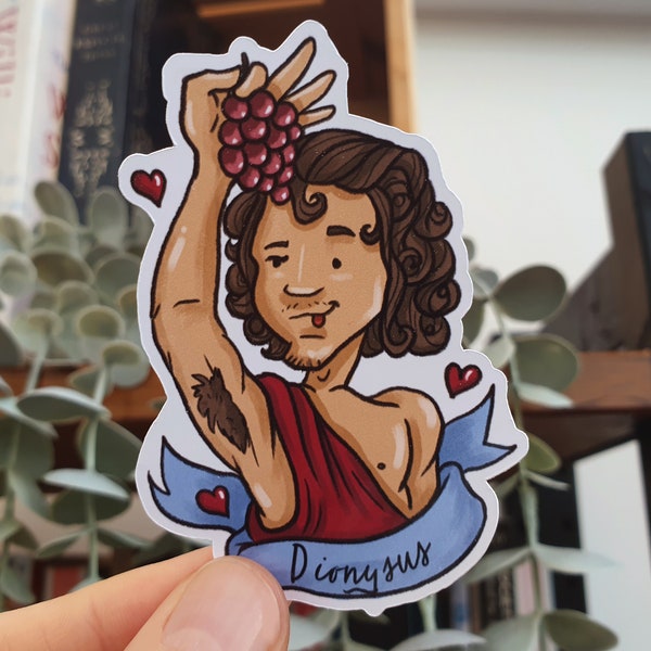 Glossy Dionysus Sticker - Greek God