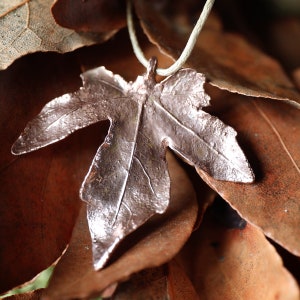 Copper Field Maple Leaf Necklace, Field Maple Leaf, Maple, Leaf Necklace, Handmade, UK, Autumn