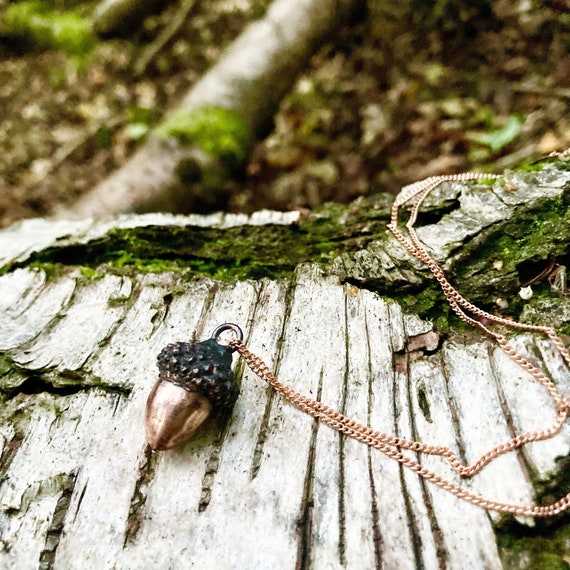 Copper Acorn Necklace