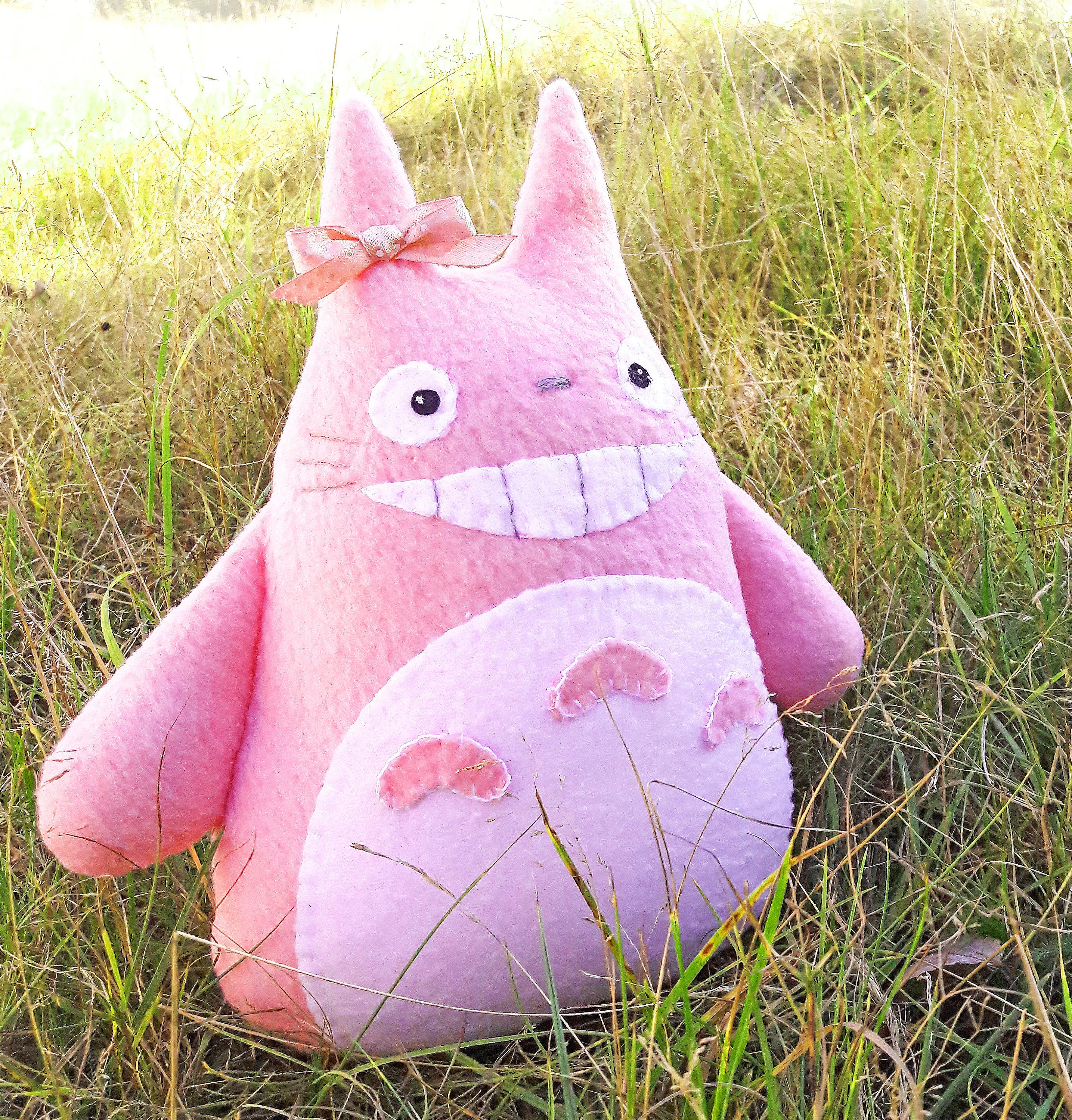 pink totoro plush