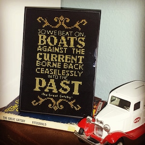 The Great Gatsby Quote 5x7 Modern Cross Stitch Pattern