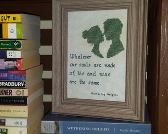 Wuthering Heights By Emily Bronte Modern Literature Cross Stitch 5x7 Cross Stitch Pattern