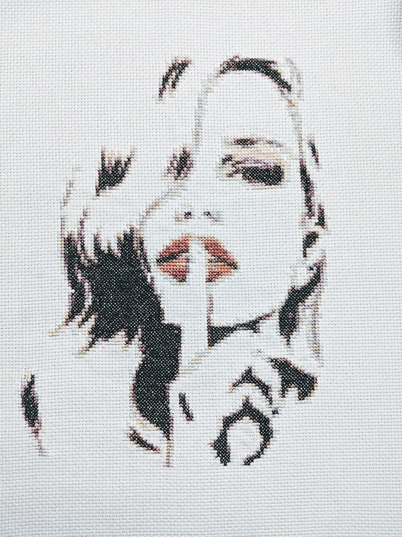 Shhh Women's Black and White Face Watercolor Silhouette Modern